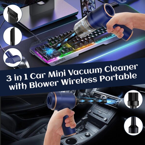 Wireless Car Mini Vacuum Cleaner & Blower - Image 6