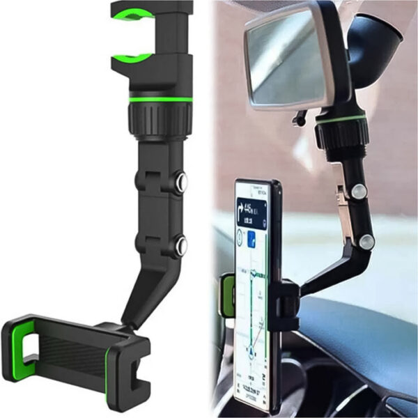 360Â° Rotatable Rear View Mobile Holder - Image 4