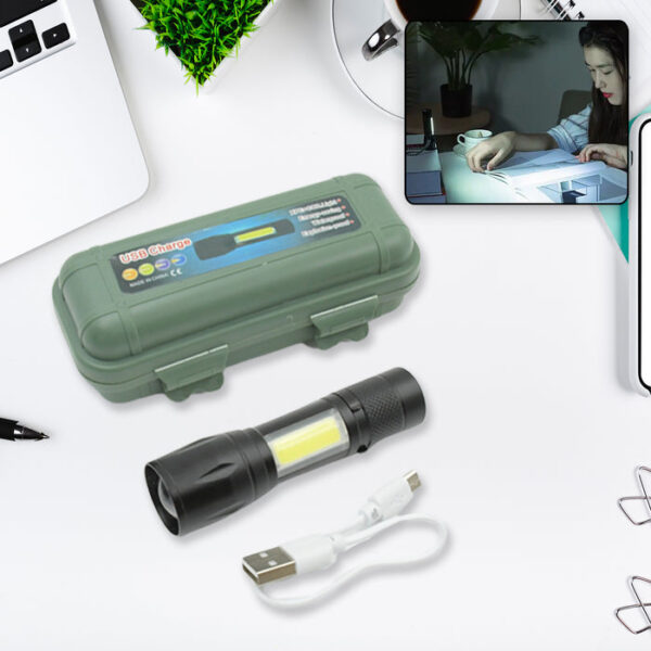 USB Rechargeable LED Flashlight - Image 5