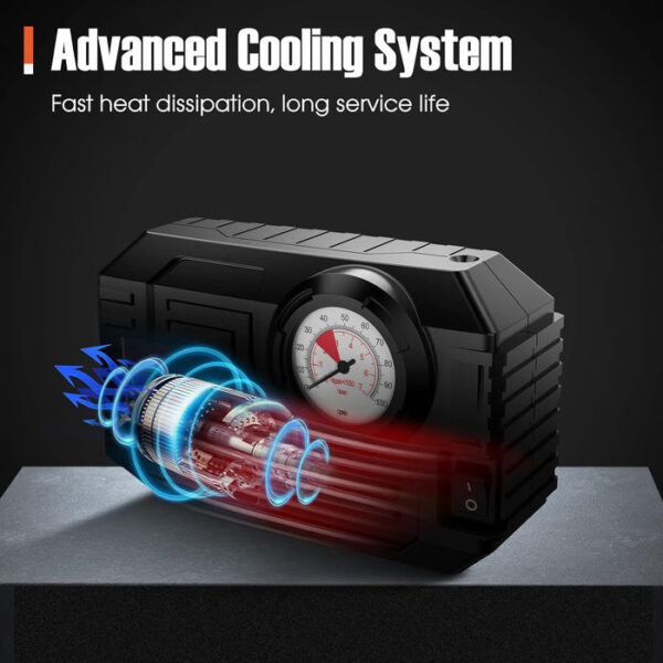 Portable 12V Tire Inflator Air Compressor - Image 2