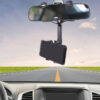 Rearview mirror phone holder