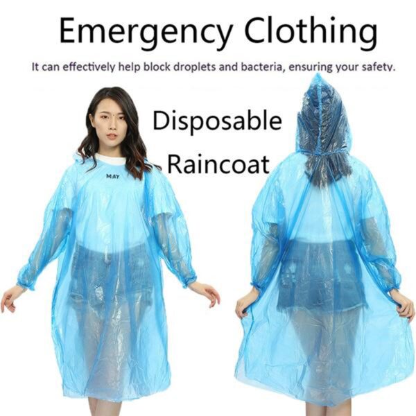 Disposable Travel Raincoat ( 5 Pcs ) - Image 2