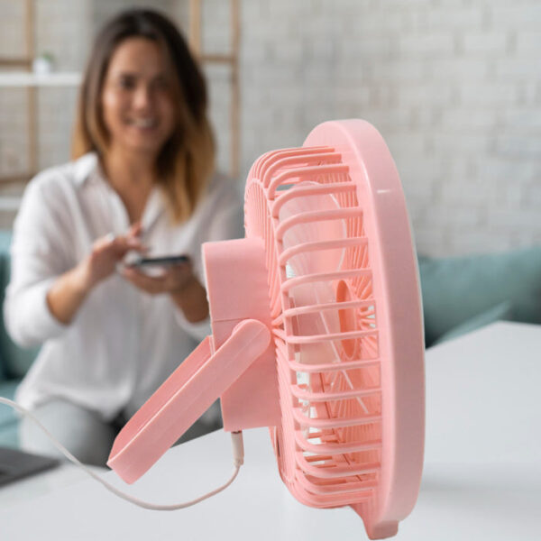 USB Portable Desk Fan with Adjustable Light - Image 3