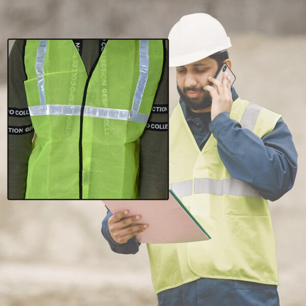 Green Construction Safety Jacket: High-Visibility, Reflective - Image 3