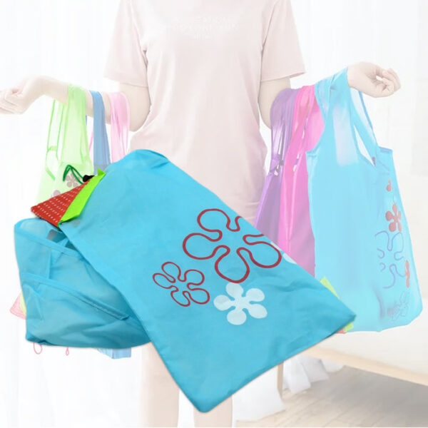 6-Pack Foldable Reusable Grocery Bags - Image 2