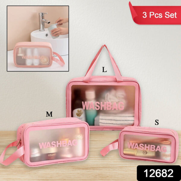 Set of 3 Cosmetic Toiletry Bags - Image 6